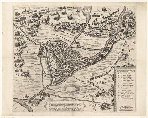 Siege of Den Bosch by Maurits, 1603, anonymous, 1603 Canvas Print