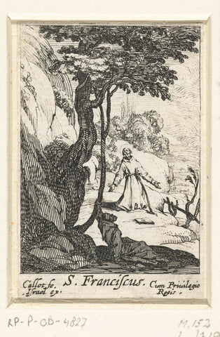 De boetvaardige Franciscus, Jacques Callot, 1632 Canvas Print