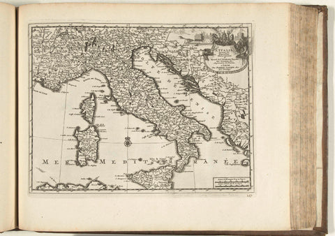 Map of Italy, 1726, anonymous, 1726 Canvas Print