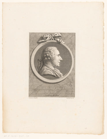 Portrait of René Michel Slodtz, Laurent Cars, c. 1757 Canvas Print