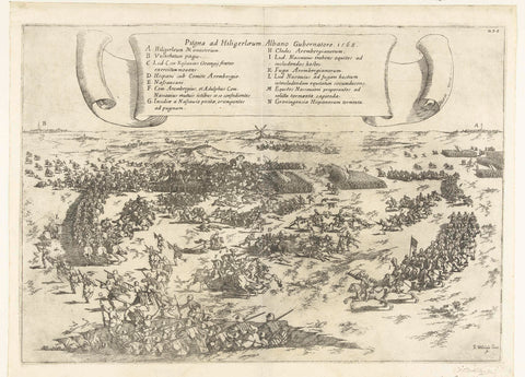 Battle of Heiligerlee, 1568, Johann Wilhelm Baur, 1630- 1632 Canvas Print