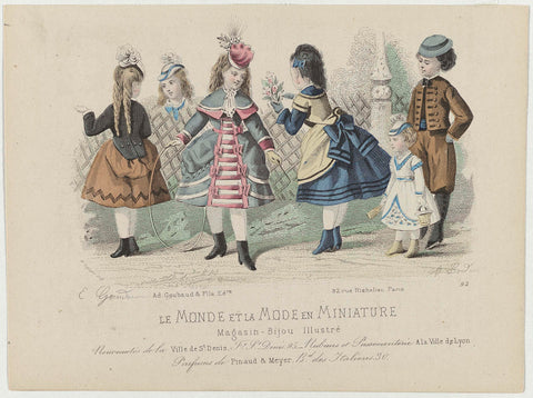 Le Monde et la Mode en Miniature, 1873, No. 92 : Nouveautés de la Ville de St Denis (...), A. Bodin, 1873 Canvas Print