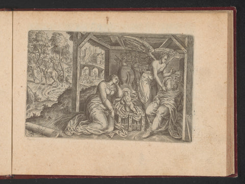 Rest on the flight to Egypt, Philips Galle (workshop of), 1573 Canvas Print