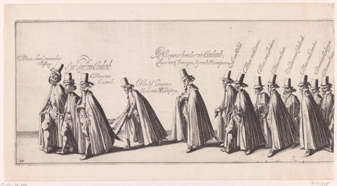 The funeral procession (plate 10), 1615, Simon Frisius, 1615 Canvas Print