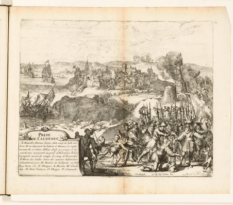 Conquest of Caudebec, 1592, Romeyn de Hooghe, 1670 - 1699 Canvas Print