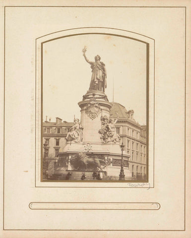 Monument à la République of 1883 on the Place de la République in Paris, anonymous, c. 1870 - c. 1900 Canvas Print