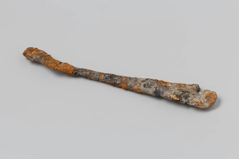 Fragment of a stem of a fork or spoon from the wreck of the East Indies navigator Hollandia, anonymous, 1700 - in or before 1743 Canvas Print