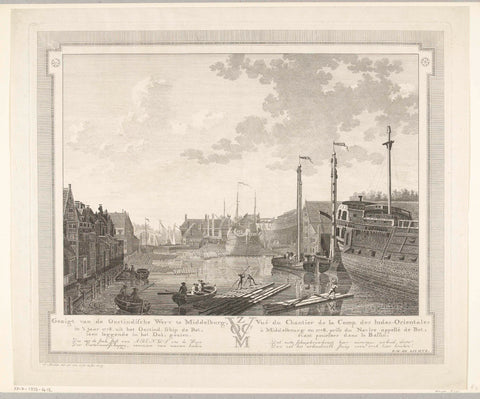 View of the East Indian Wharf in Middelburg, 1778, Jan Arends, 1779 Canvas Print