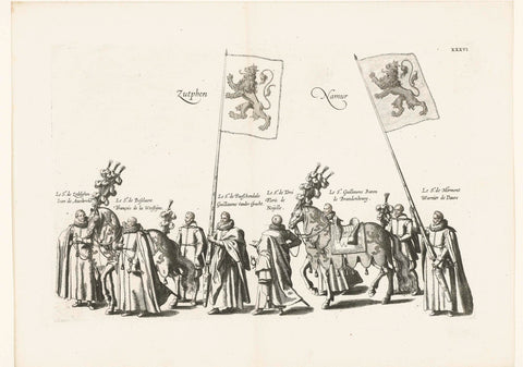 Funeral procession of Archduke Albrecht (plate XXXVI), 1622, Cornelis Galle (I), 1623 Canvas Print