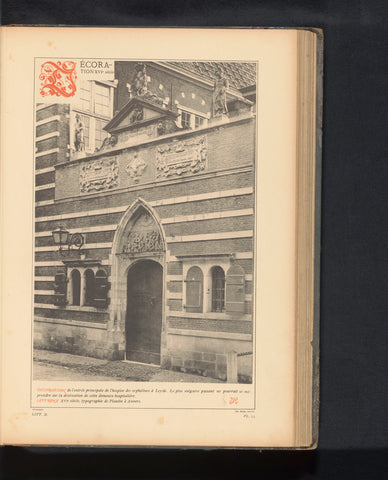 View on the gate of the Holy Spirit- or Poor Orphanage and Children's House in Leiden, anonymous, c. 1875 - in or before 1880 Canvas Print