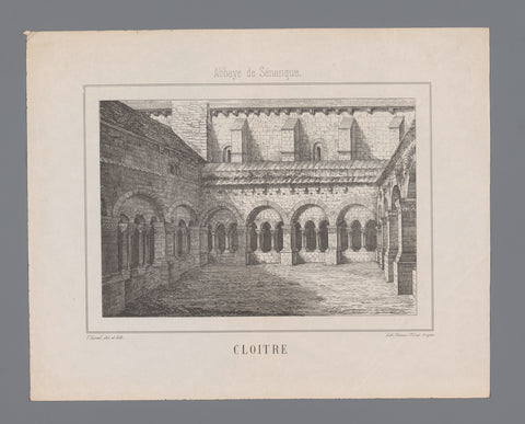 Cloister of the Abbey of Sénanque, T. Laval, 1855 Canvas Print