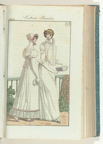 Journal des Dames et des Modes, editie Frankfurt 11 September 1808, Costume Parisien (37), anonymous, 1808 Canvas Print