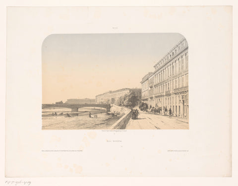 View of the Quai Masséna in Nice, Jacques Guiaud, 1854 Canvas Print