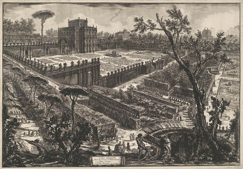 Villa Doria Pamphili in Rome, Giovanni Battista Piranesi, 1748–1778 Canvas Print