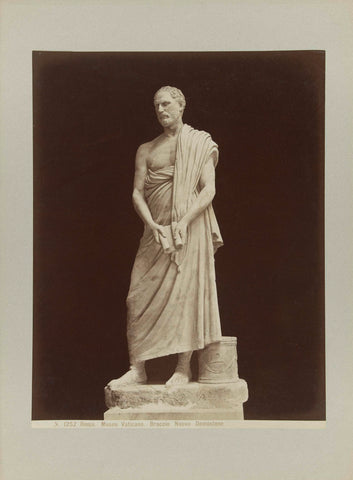 Sculpture of standing Demosthenes, anonymous, c. 1880 - c. 1904 Canvas Print