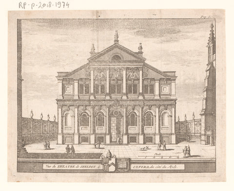 View of the Sheldonian Theatre, at Oxford, anonymous, 1707 Canvas Print