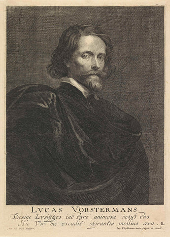 Portret van Lucas Vorsterman (I), Lucas Vorsterman (II), 1651 - 1652 Canvas Print