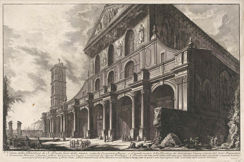 Saint Paul Outside the Walls in Rome, Giovanni Battista Piranesi, 1748 - 1778 Canvas Print