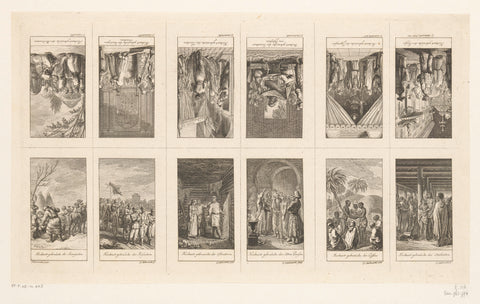 Twelve performances with wedding customs at different peoples, Daniel Nikolaus Chodowiecki, 1780 Canvas Print