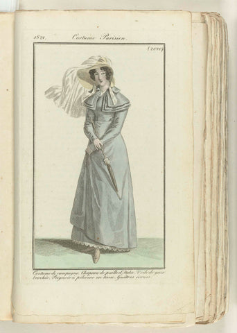 Journal des Dames et des Modes 1821, Costume Parisien (2010), anonymous, 1821 Canvas Print