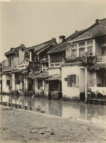 Chinese houses in Batavia, Archaeological Service, c. 1900 Canvas Print