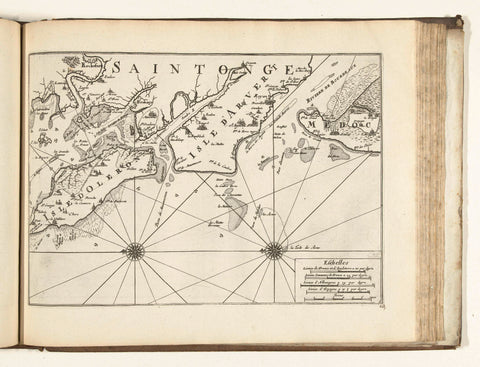 Map of the French west coast at Rochefort, 1726, anonymous, 1726 Canvas Print