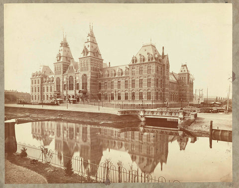 Façade of the Rijksmuseum around 1888, 1884 - 1892 Canvas Print