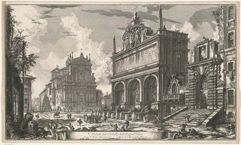 Fontana dell'Acqua Felice te Rome, Giovanni Battista Piranesi, 1748-1778 Canvas Print