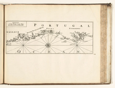 Map of the west coast of Portugal, 1726, anonymous, 1726 Canvas Print