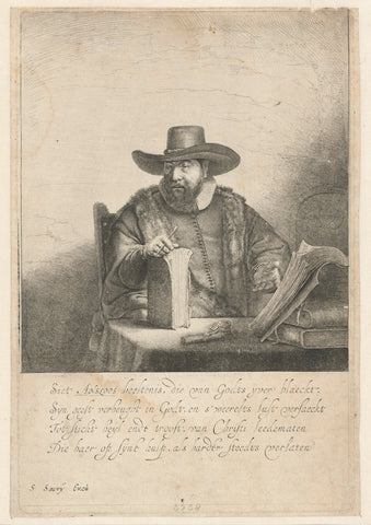 Cornelis Claesz. Anslo, preacher, anonymous, after 1641 - 1683 Canvas Print