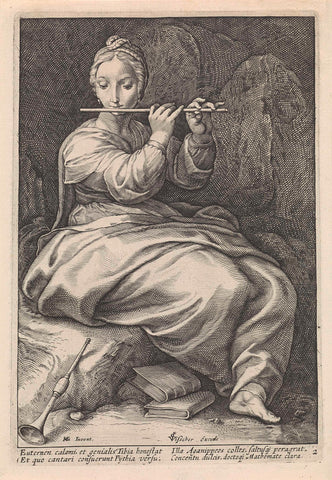 Euterpe, anonymous, 1601 - 1652 Canvas Print