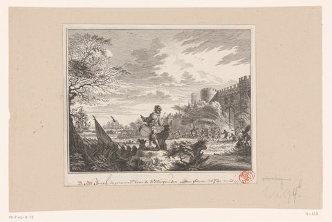 Capture of Brielle, 1572, Simon Fokke, 1752 Canvas Print