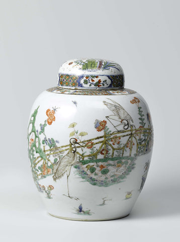 Lidded Jar, anonymous, c. 1700 - c. 1720 Canvas Print