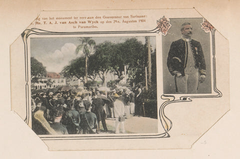 Unveiling of has monument to honor titus Asch van Wijck, 1904, anonymous, 1900 - 1910 Canvas Print