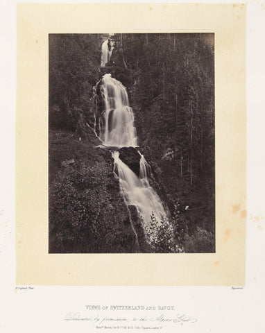 Giessbachwaterval in Zwitserland, William England, 1863 - 1865 Canvas Print