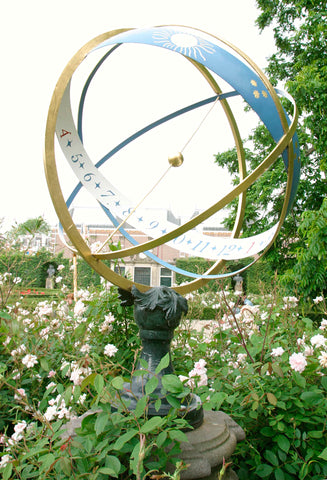 Sundial in the garden, 2003 Canvas Print