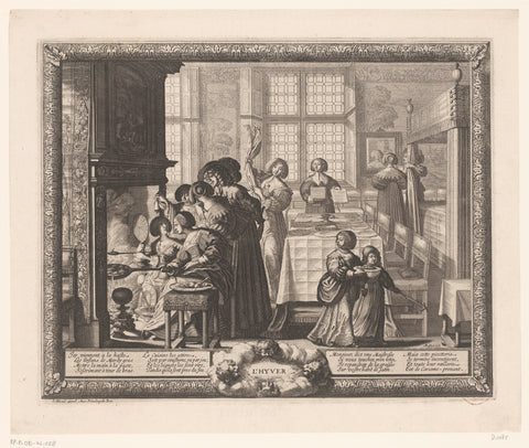 Winter, Abraham Bosse, 1637 Canvas Print