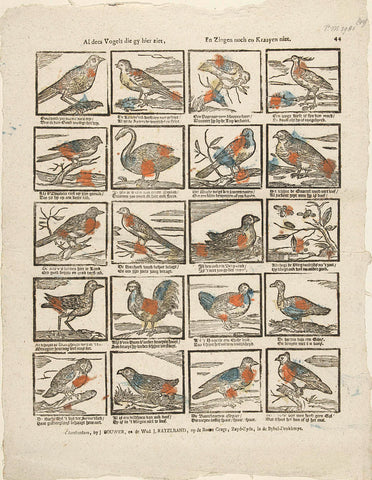 All dees birds that gy sees here, And neither sing nor and kraayen not, Builder and the widow Johannes Ratelband (II) , Johannes, 1794 - 1804 Canvas Print