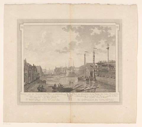 View of the East Indian Wharf in Middelburg, 1778, Jan Arends, Jan Arends, 1779 Canvas Print