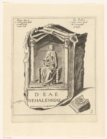 Nehalennia Altar, Hendrick Danckerts, 1647 Canvas Print