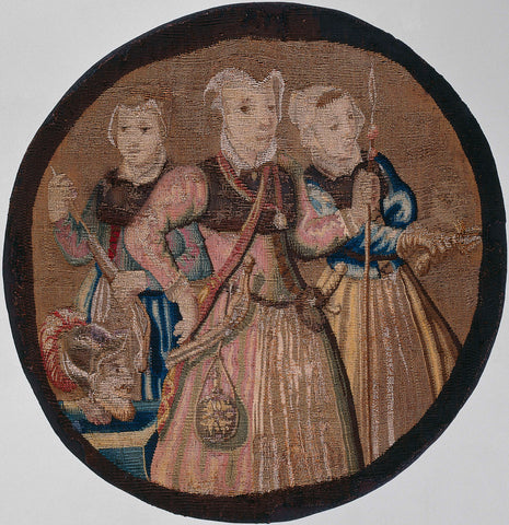 Kenau Simon's daughter Hasselaer and her companions (fragment?), anonymous, c. 1580 - c. 1590 Canvas Print