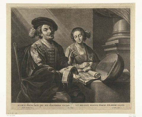 The Painter Theodoor Rombouts and his Wife with Sheet Music and a Lute, Schelte Adamsz. Bolswert, 1596 - 1659 Canvas Print