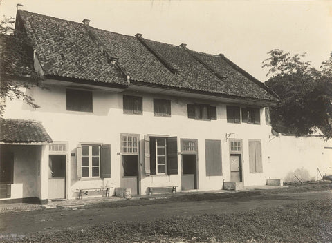 Dutch buildings in Batavia, Archaeological Service, c. 1900 Canvas Print