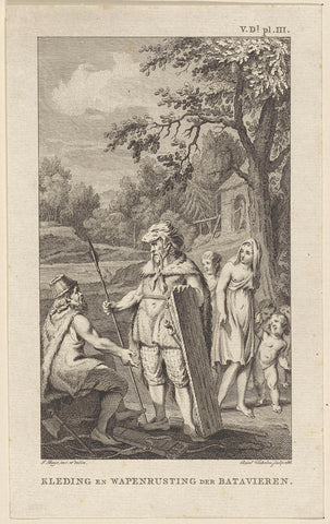Clothing and armor of the Batavian, Reinier Vinkeles (I), 1786 Canvas Print