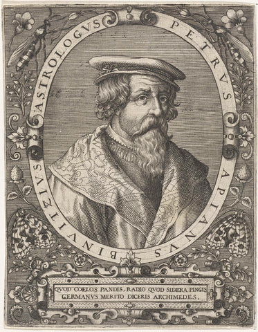 Portrait of Petrus Apianus, Cornelis Galle (I), c. 1597 - c. 1599 Canvas Print