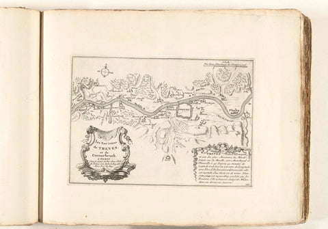 Map of the surroundings of Trier, c. 1702, anonymous, 1702 - 1703 Canvas Print