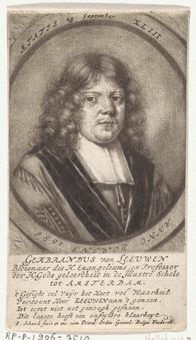 Portret van Gerbrand van Leeuwen, Pieter Schenk (I), 1686 - 1713 Canvas Print