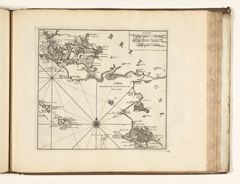 Map of the south coast of Brittany near Vannes, 1726, anonymous, 1726 Canvas Print