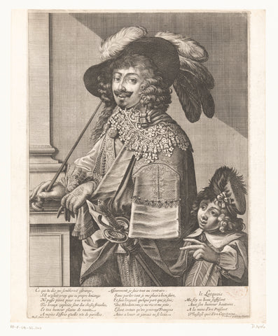 French man with a lackey, Abraham Bosse, 1635 Canvas Print