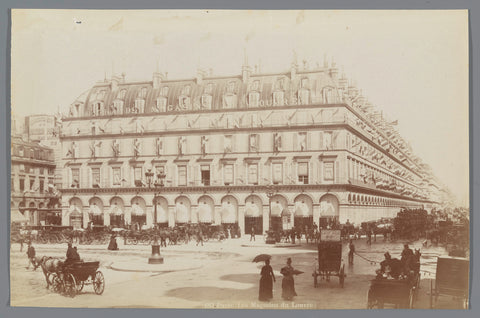 Shops near the Louvre (Les Magasins du Louvre), Léon & Lévy (attributed to), c. 1870 - c. 1890 Canvas Print